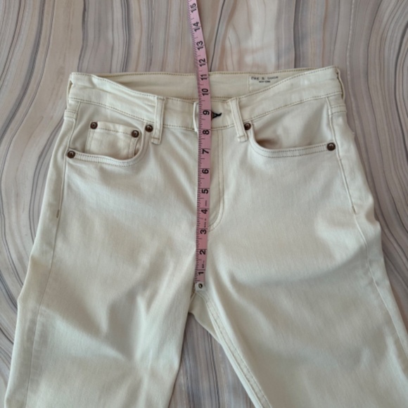 Rag & Bone Cate Mid-Rise Stretch Ankle Skinny Jeans Ecru Ivory Size 27 - $198 - Picture 11 of 16